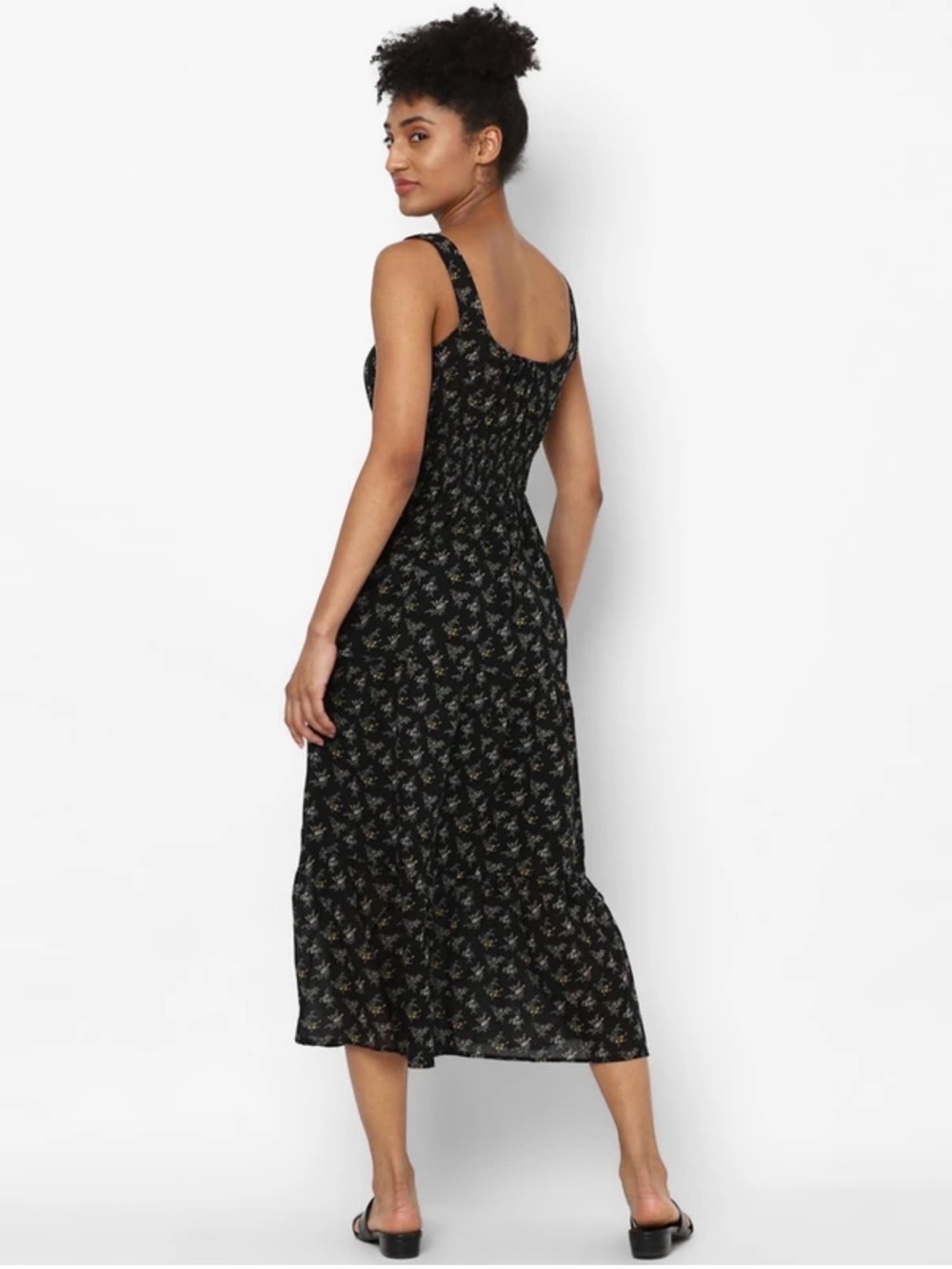 AE Black Floral Sleeveless Maxi Dress - Picture 2 of 10